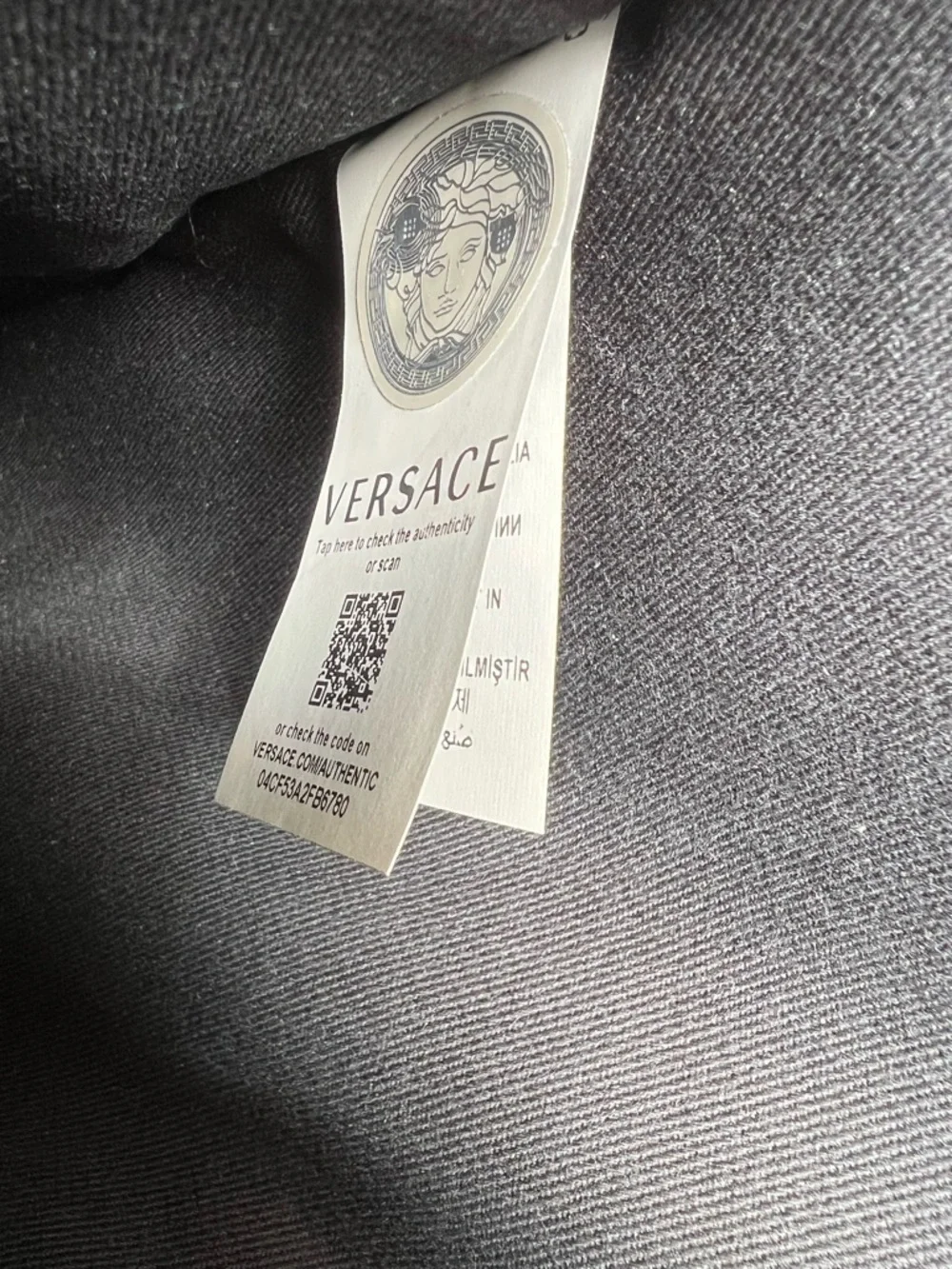 Versace Leather Medusa Backpack Black Travel Bag